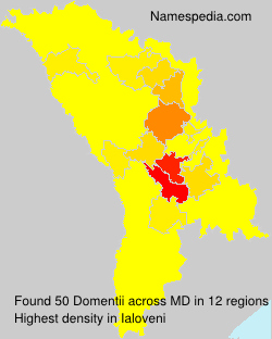Surname Domentii in Moldova Surname Domentii in Moldova