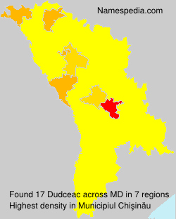 Surname Dudceac in Moldova Surname Dudceac in Moldova