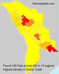 Surname Fala in Moldova Surname Fala in Moldova