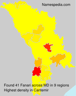 Surname Fanari in Moldova Surname Fanari in Moldova