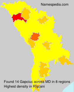 Surname Gapciuc in Moldova Surname Gapciuc in Moldova