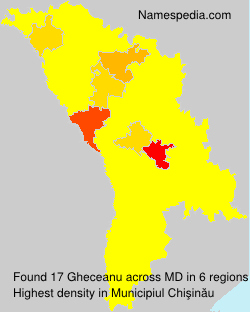 Surname Gheceanu in Moldova Surname Gheceanu in Moldova