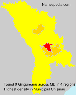 Surname Gingureanu in Moldova Surname Gingureanu in Moldova
