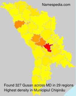 Surname Gusan in Moldova Surname Gusan in Moldova