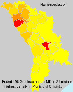 Surname Gutuleac in Moldova Surname Gutuleac in Moldova
