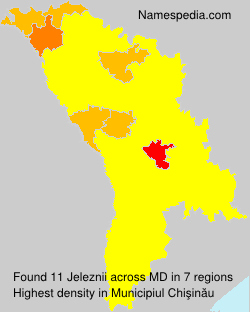 Surname Jeleznii in Moldova