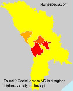 Surname Odainii in Moldova Surname Odainii in Moldova