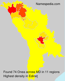 Surname Onea in Moldova Surname Onea in Moldova