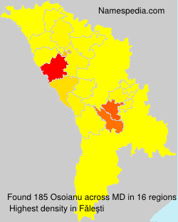 Surname Osoianu in Moldova