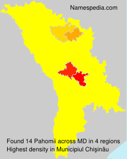 Surname Pahomii in Moldova Surname Pahomii in Moldova