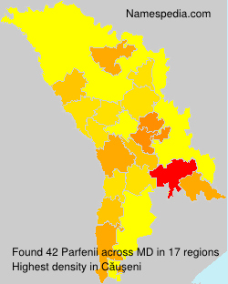 Surname Parfenii in Moldova Surname Parfenii in Moldova