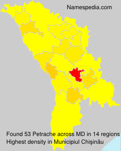 Surname Petrache in Moldova Surname Petrache in Moldova