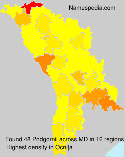 Surname Podgornii in Moldova