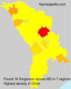 Surname Singerean in Moldova Surname Singerean in Moldova