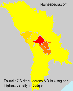 Surname Siritanu in Moldova Surname Siritanu in Moldova