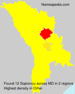 Familiennamen Soproncu - Moldova
