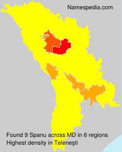 Surname Spanu in Moldova Surname Spanu in Moldova