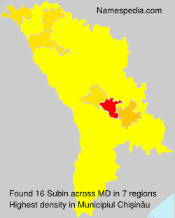 Surname Subin in Moldova Surname Subin in Moldova