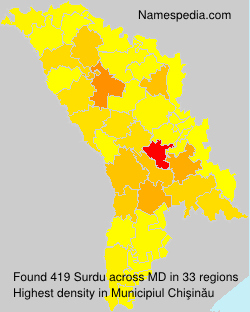 Surname Surdu in Moldova Surname Surdu in Moldova