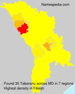 Surname Tabaranu in Moldova Surname Tabaranu in Moldova