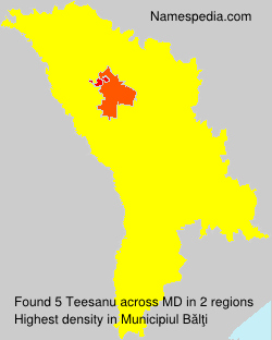 Surname Teesanu in Moldova Surname Teesanu in Moldova
