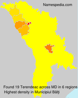 Surname Terendeac in Moldova Surname Terendeac in Moldova