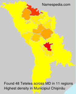 Surname Tetelea in Moldova Surname Tetelea in Moldova