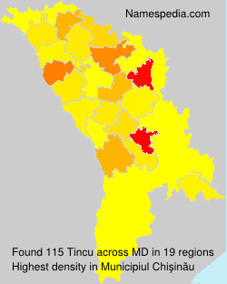 Surname Tincu in Moldova Surname Tincu in Moldova