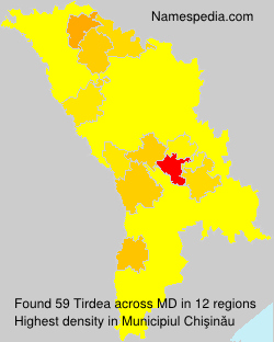 Surname Tirdea in Moldova Surname Tirdea in Moldova