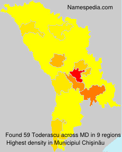 Surname Toderascu in Moldova Surname Toderascu in Moldova