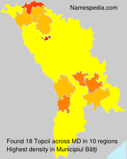 Surname Topcii in Moldova Surname Topcii in Moldova