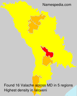 Surname Valache in Moldova Surname Valache in Moldova