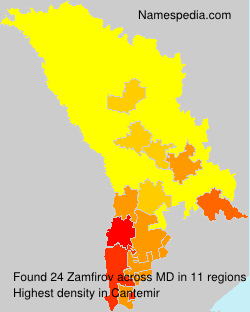 Surname Zamfirov in Moldova Surname Zamfirov in Moldova