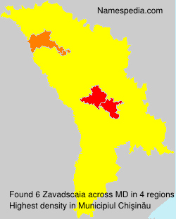 Surname Zavadscaia in Moldova Surname Zavadscaia in Moldova