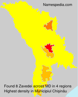 Surname Zavedei in Moldova Surname Zavedei in Moldova