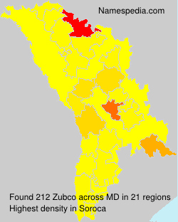 Surname Zubco in Moldova Surname Zubco in Moldova