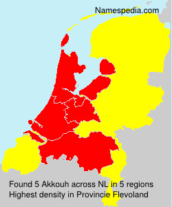 Surname Akkouh in Netherlands
