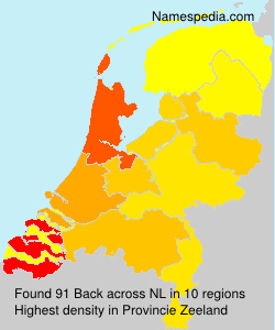 Surname Back in Netherlands Surname Back in Netherlands