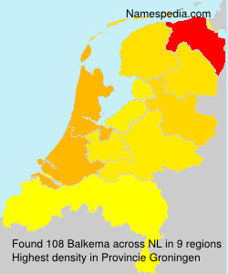 Surname Balkema in Netherlands Surname Balkema in Netherlands