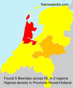 Surname Beentjes in Netherlands Surname Beentjes in Netherlands