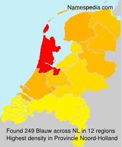 Surname Blauw in Netherlands Surname Blauw in Netherlands