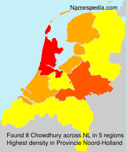 Surname Chowdhury in Netherlands Surname Chowdhury in Netherlands