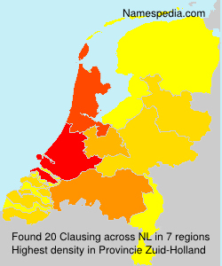 Surname Clausing in Netherlands Surname Clausing in Netherlands