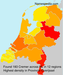 Surname Cremer in Netherlands Surname Cremer in Netherlands