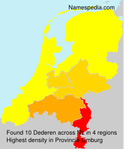 Surname Dederen in Netherlands Surname Dederen in Netherlands