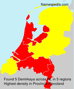 Surname Demirkaya in Netherlands Surname Demirkaya in Netherlands