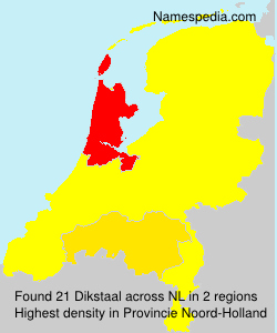 Surname Dikstaal in Netherlands Surname Dikstaal in Netherlands