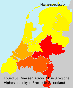 Surname Driessen in Netherlands Surname Driessen in Netherlands