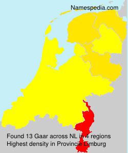 Surname Gaar in Netherlands Surname Gaar in Netherlands