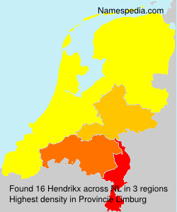 Surname Hendrikx in Netherlands Surname Hendrikx in Netherlands